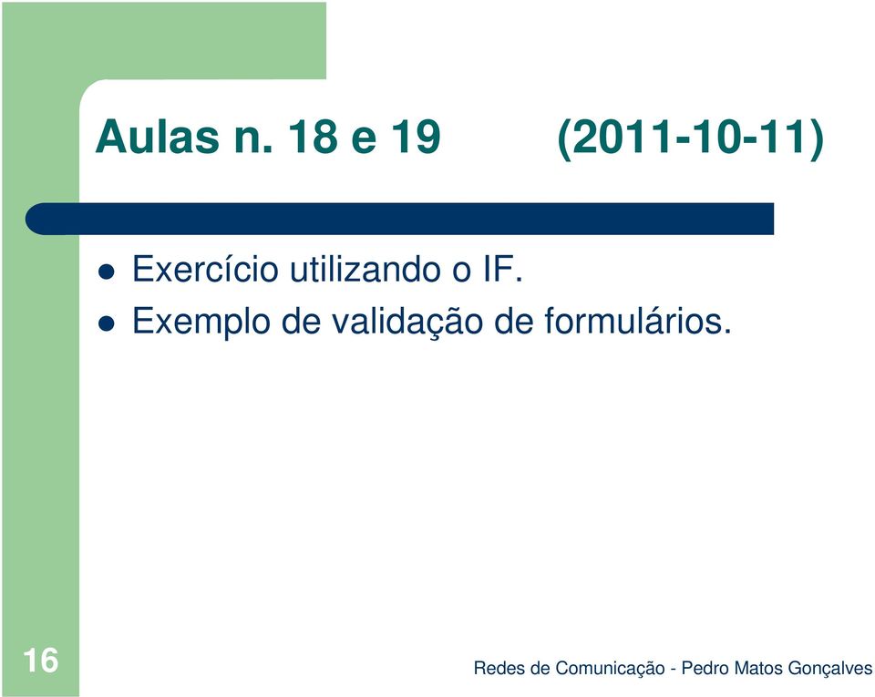 Exercício utilizando o