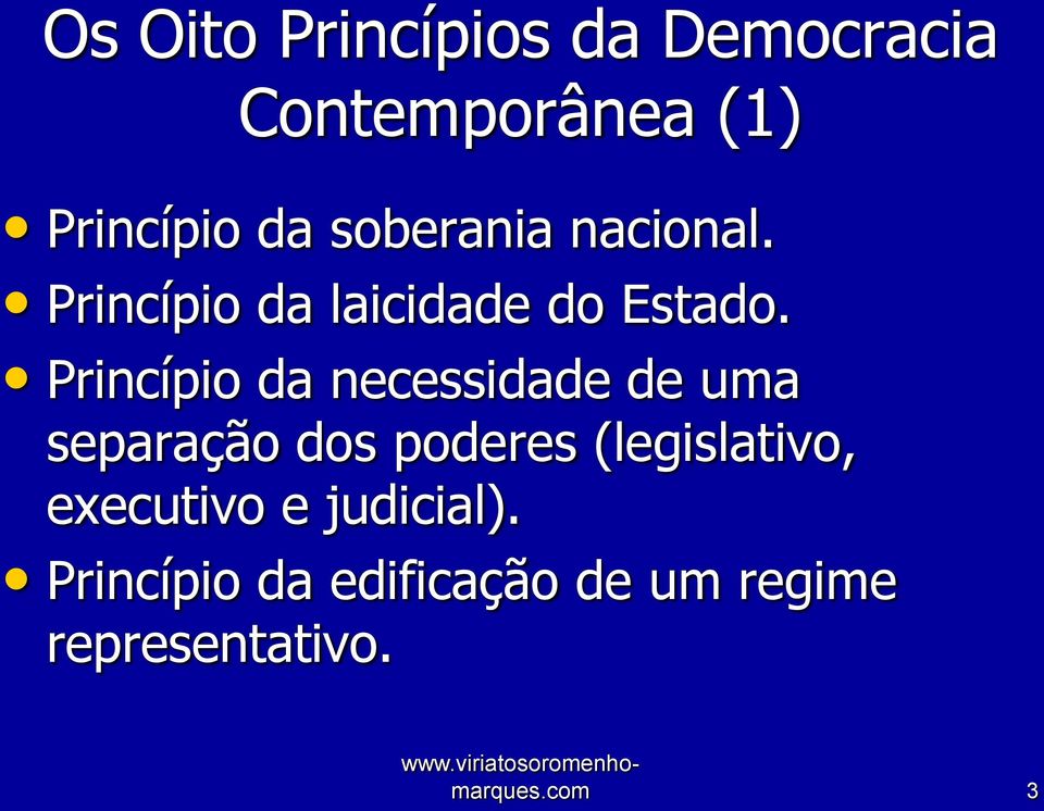 Princípio da necessidade de uma separação dos poderes