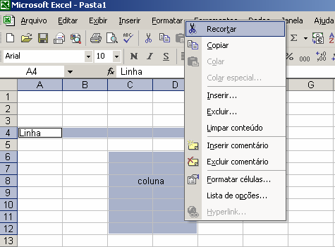 caracteres que deseja formatar e clique em um botão na barra de ferramentas Formatação.