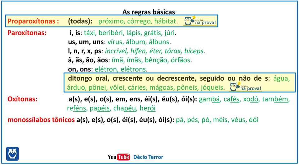 on, ons: elétron, elétrons. ditongo oral, crescente ou decrescente, seguido ou não de s: água, árduo, pônei, vôlei, cáries, mágoas, pôneis, jóqueis.