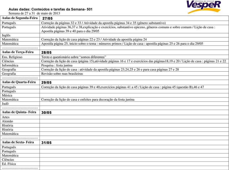 Apostila página 25, inicio sobre o tema : números primos / Lição de casa : apostila páginas 25 e 26 para o dia 29/05 Texto e questionário sobre somos diferentes Correção da lição de casa (página