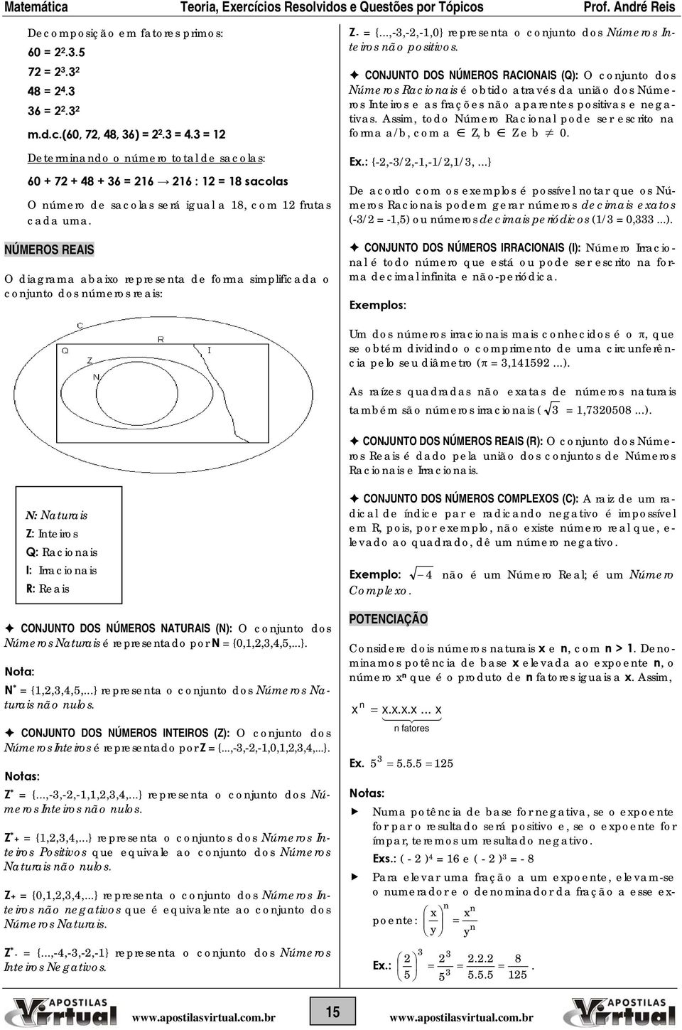 CONJUNTO DOS NÚMEROS RACIONAIS (Q): O cojuto dos Números Racioais é obtido através da uião dos Números Iteiros e as frações ão aparetes positivas e egativas.