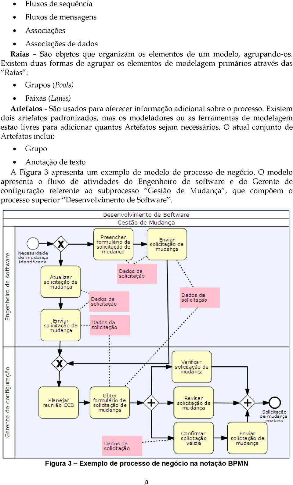 Existem dois artefatos padronizados, mas os modeladores ou as ferramentas de modelagem estão livres para adicionar quantos Artefatos sejam necessários.