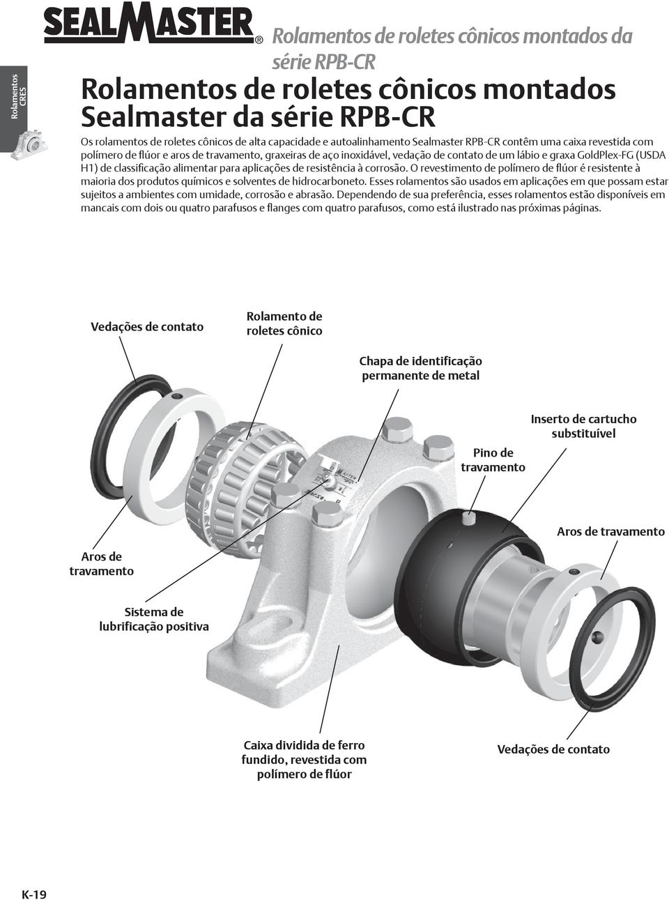 resistência à corrosão. O revestimento de ímero de flúor é resistente à maioria dos produtos químicos e solventes de hidrocarboneto.