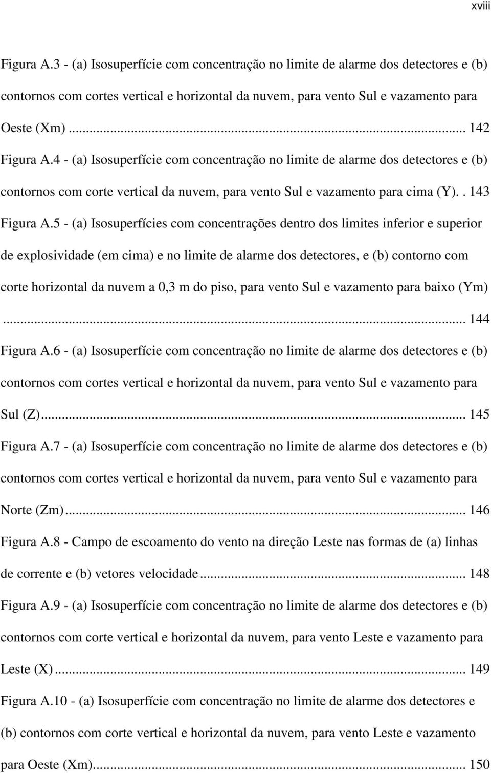 5 - (a) Isosuperfícies com concentrações dentro dos limites inferior e superior de explosividade (em cima) e no limite de alarme dos detectores, e (b) contorno com corte horizontal da nuvem a 0,3 m