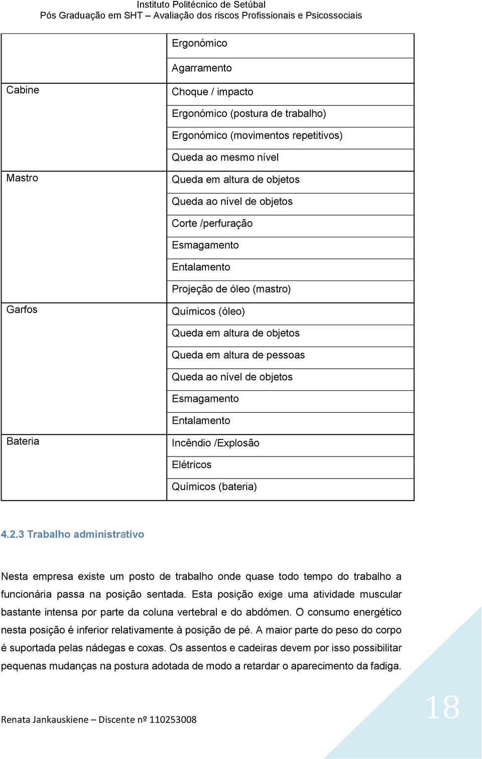 Bateria Incêndio /Explosão Elétricos Químicos (bateria) 4.2.