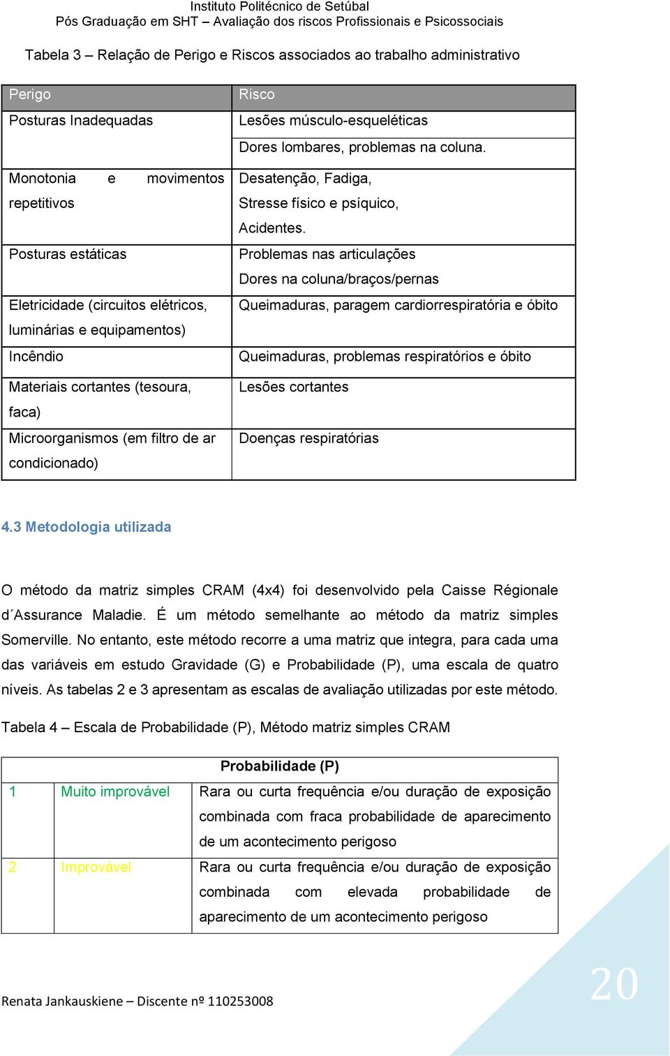 Desatenção, Fadiga, Stresse físico e psíquico, Acidentes.