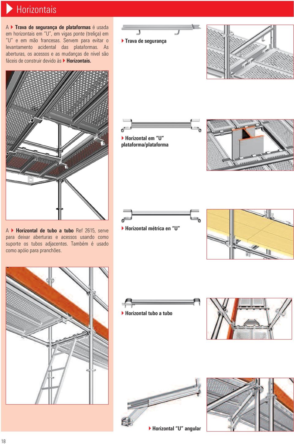 As aberturas, os acessos e as mudanças de nível são fáceis de construir devido às Horizontais.