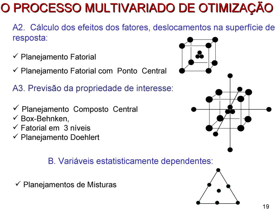 Fatorial Planejamento Fatorial com Ponto Central A3.