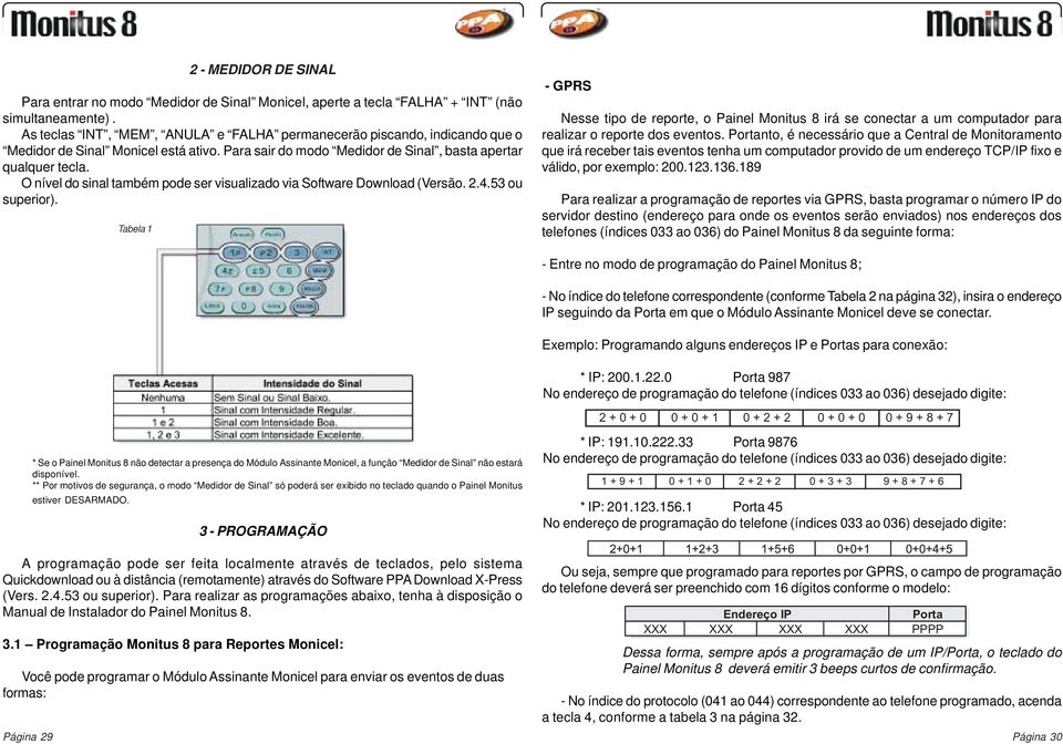 O nível do sinal também pode ser visualizado via Software Download (Versão. 2.4.53 ou superior).