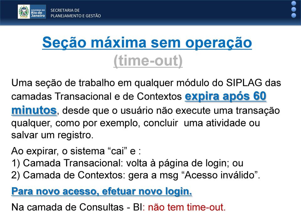 atividade ou salvar um registro.