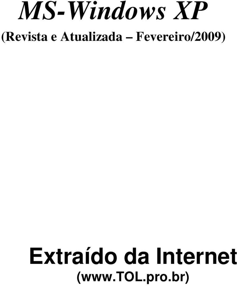 Fevereiro/2009)