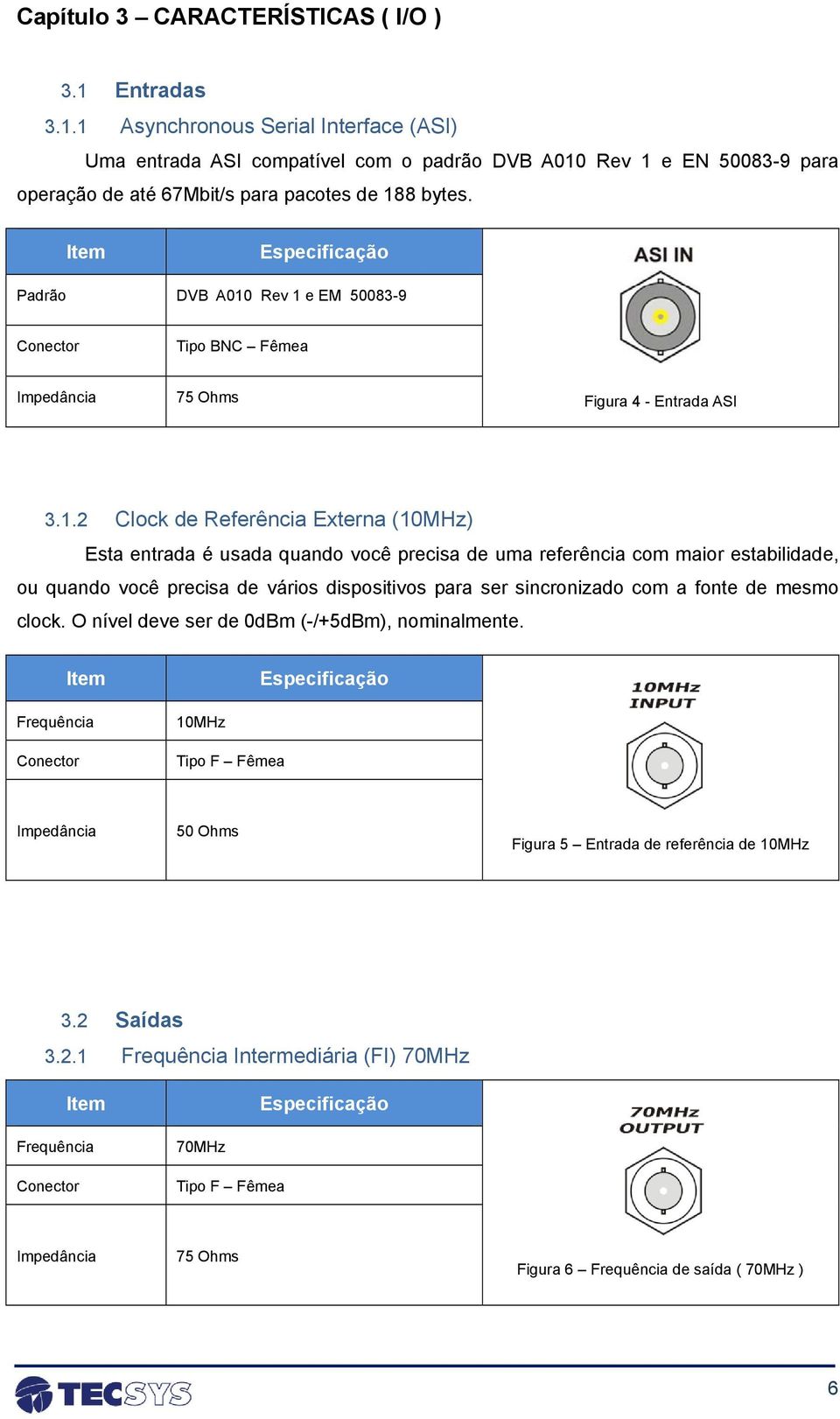 Item Especificação Padrão DVB A010