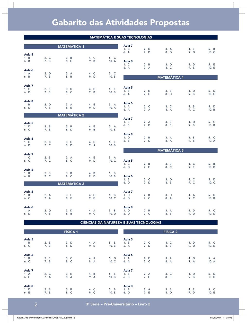 B 3. B 4. B 5. B 6. B 7. C 8. C 9. D 10. B MATEMÁTICA 3 1. B 2. A 3. C 4. D 5. B 6. C 7. A 8. E 9. E 10. C 1. C 2. D 3. A 4. E 5. B 6. A 7. D 8. D 9. D 10. C 1. C 2. B 3. D 4. D 5. E 6. A 7. A 8. C 9. E 10. E MATEMÁTICA 4 1.