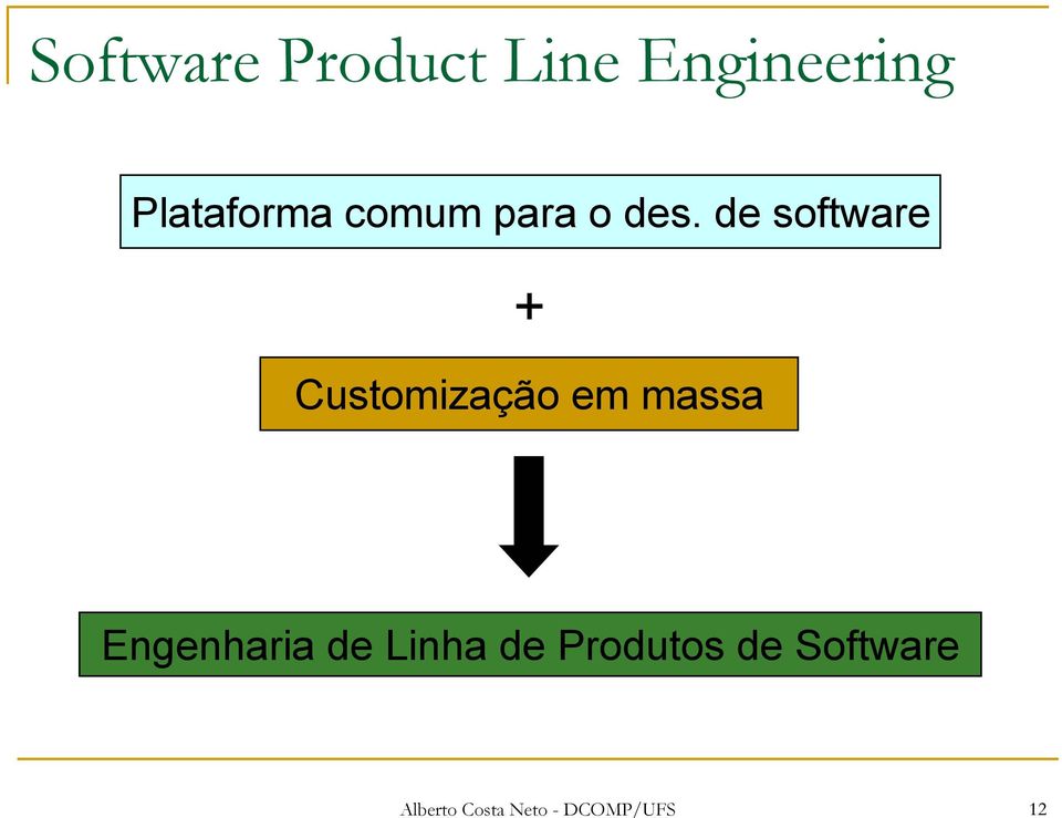 de software + Customização em massa