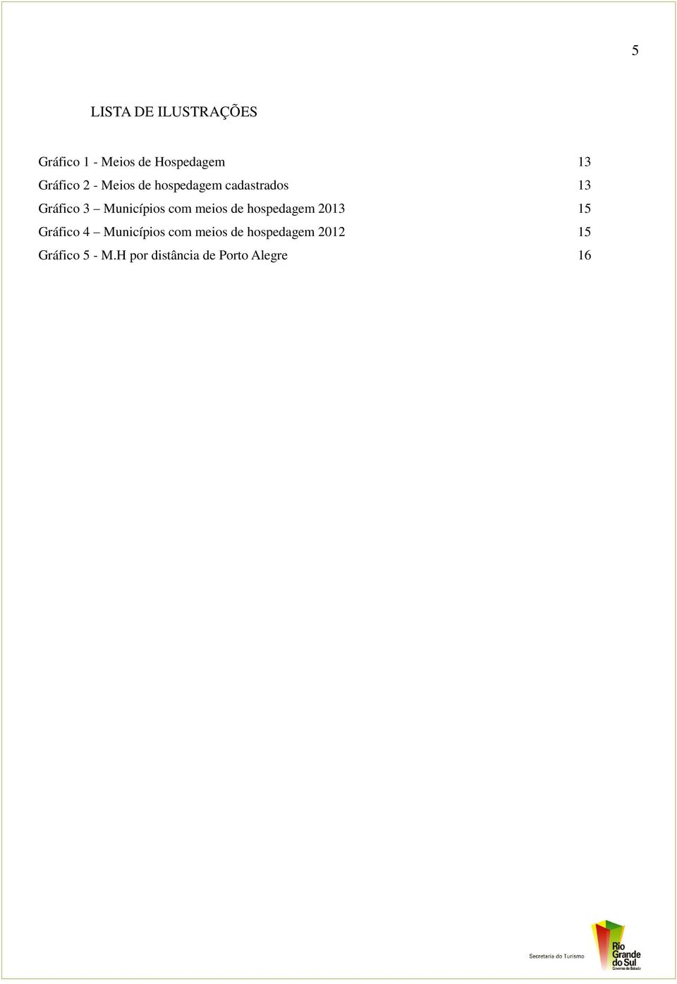 Municípios com meios de hospedagem 2013 15 Gráfico 4 Municípios