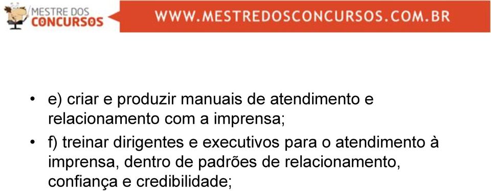 dirigentes e executivos para o atendimento à