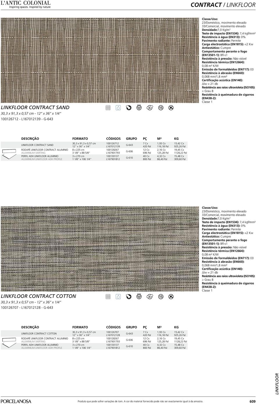 visível Resistência térmica (EN12664): 0,08 m² K/W Emissão de formaldeídos (EN717): E0 Resistência à abrasão (EN660): 0,068 mm/1,8 mm³ Certificação acústica (EN140): Δlw = 21 db Resistência aos raios