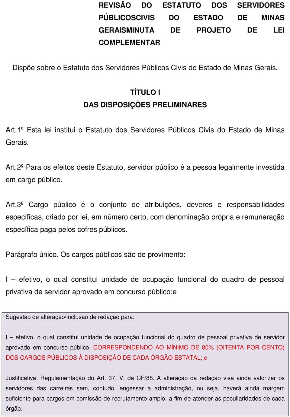 Art.3º Cargo público é o conjunto de atribuições, deveres e responsabilidades específicas, criado por lei, em número certo, com denominação própria e remuneração específica paga pelos cofres públicos.