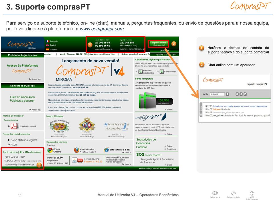 favor dirija-se à plataforma em www.compraspt.com 1 2 1.