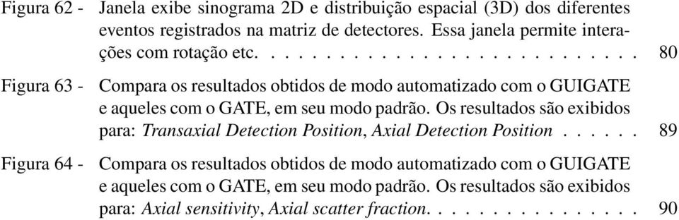 Os resultados são exibidos para: Transaxial Detection Position, Axial Detection Position.