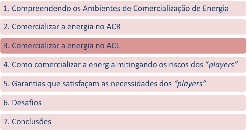 Como comercializar a energia mitingando os riscos dos players 5.