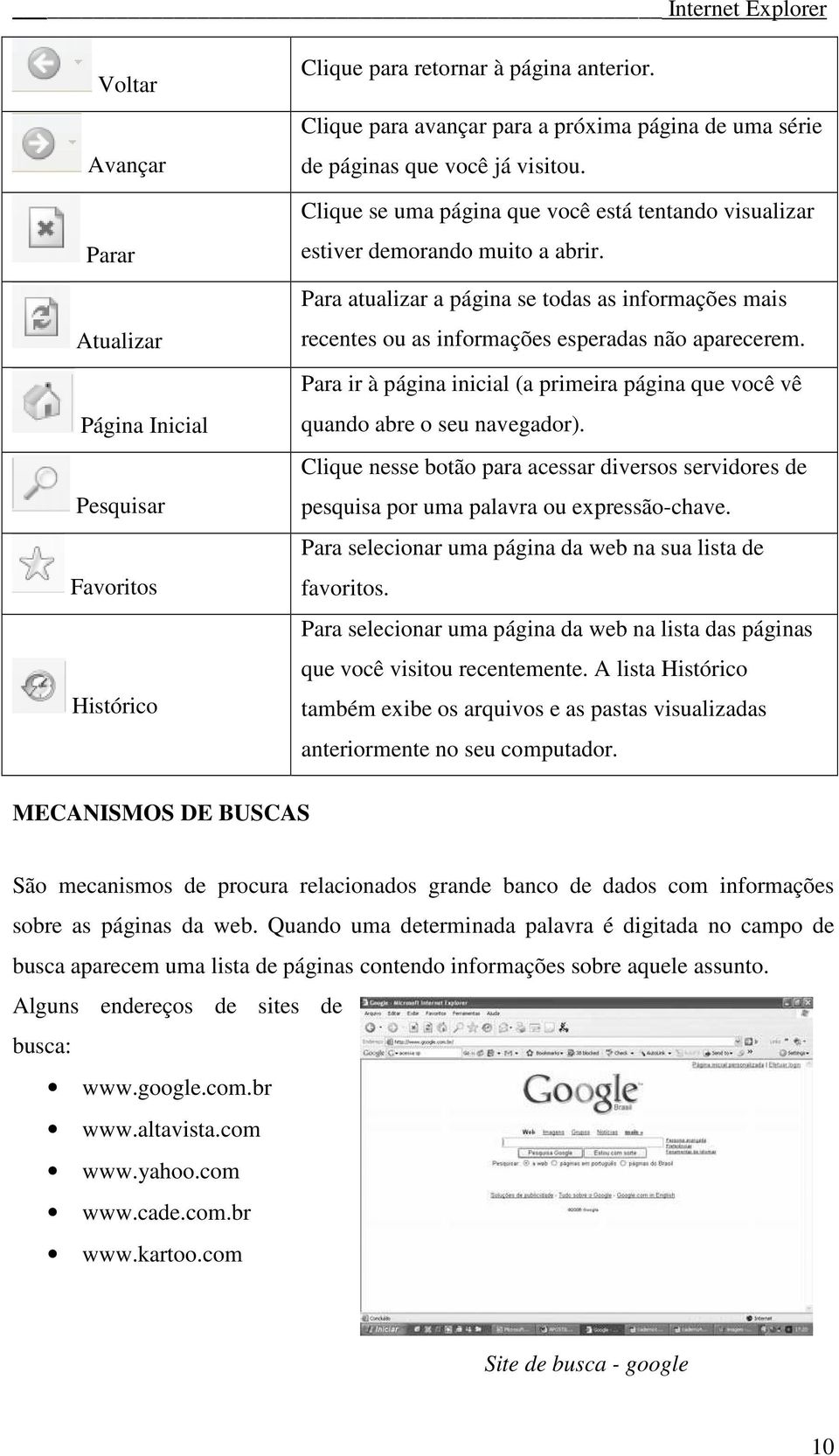 Para atualizar a página se todas as informações mais recentes ou as informações esperadas não aparecerem. Para ir à página inicial (a primeira página que você vê quando abre o seu navegador).