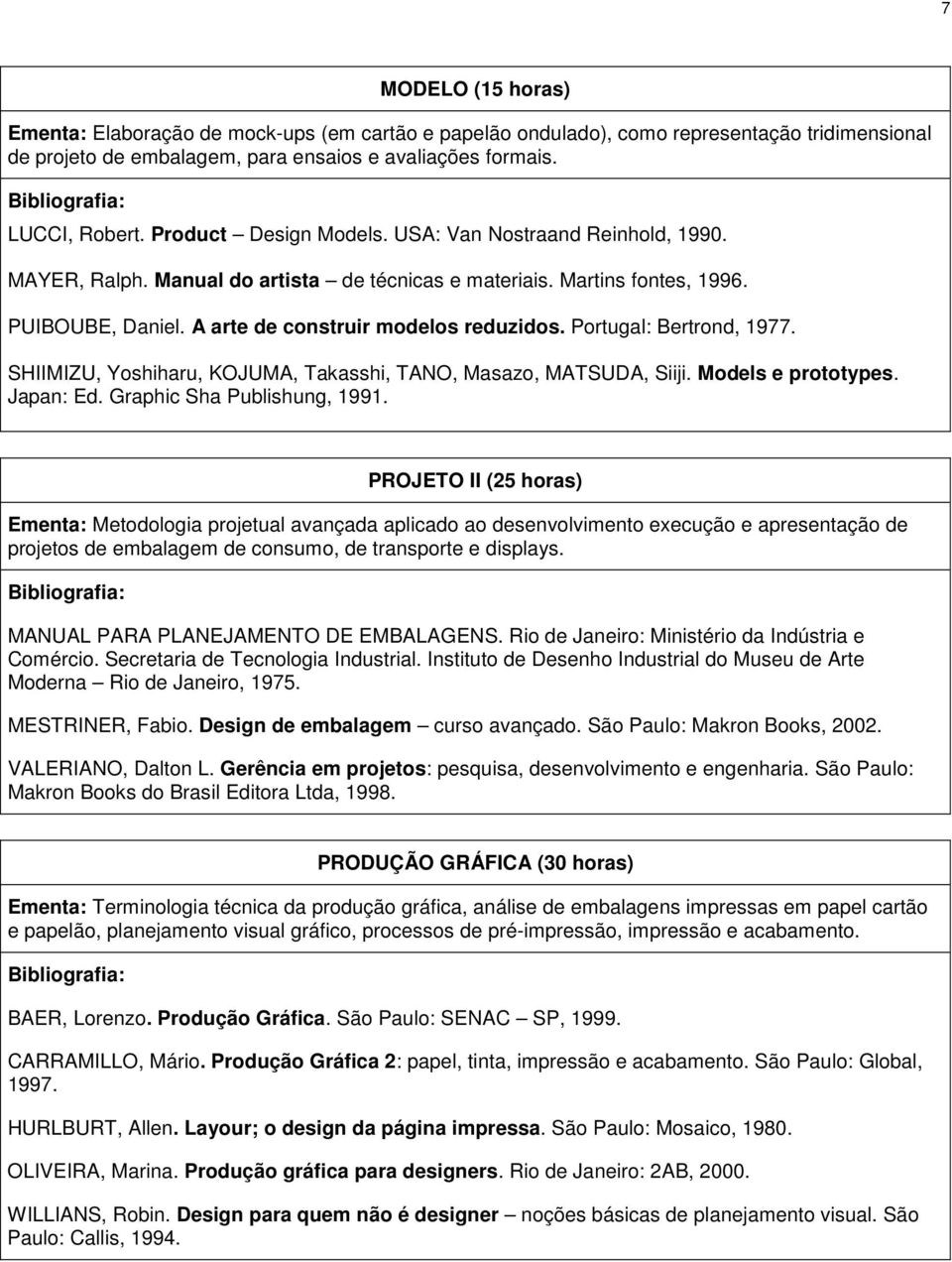 Portugal: Bertrond, 1977. SHIIMIZU, Yoshiharu, KOJUMA, Takasshi, TANO, Masazo, MATSUDA, Siiji. Models e prototypes. Japan: Ed. Graphic Sha Publishung, 1991.