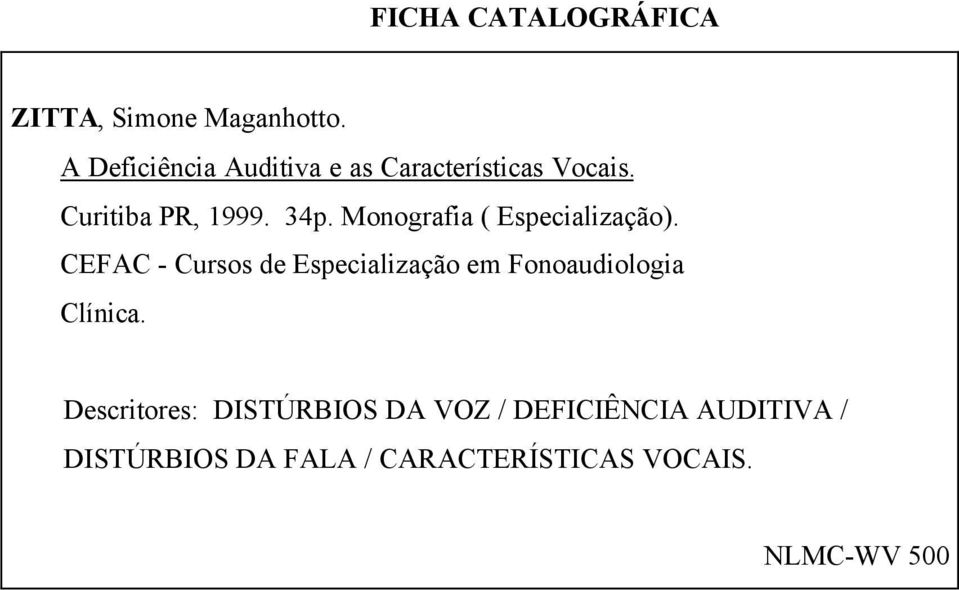 Monografia ( Especialização).