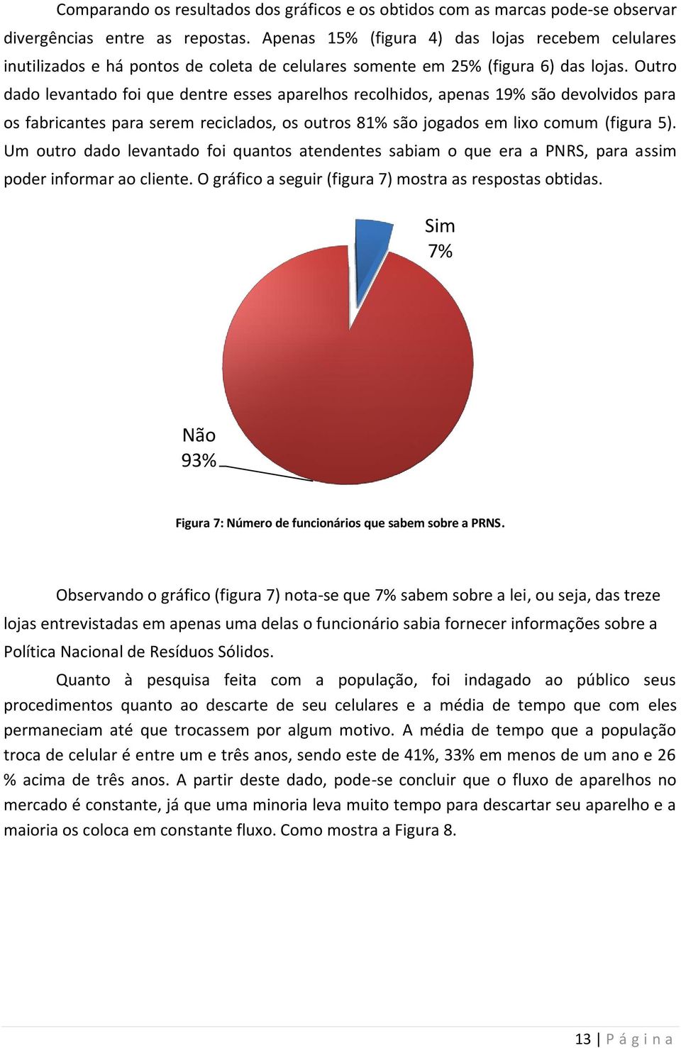 Outro dado levantado foi que dentre esses aparelhos recolhidos, apenas 19% são devolvidos para os fabricantes para serem reciclados, os outros 81% são jogados em lixo comum (figura 5).