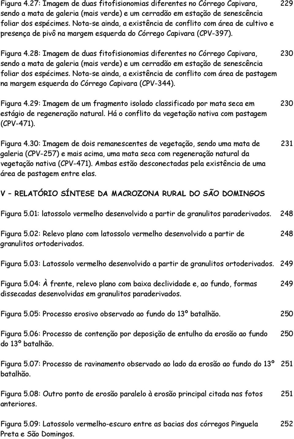 28: Imagem de duas fitofisionomias diferentes no Córrego Capivara, sendo a mata de galeria (mais verde) e um cerradão em estação de senescência foliar dos espécimes.