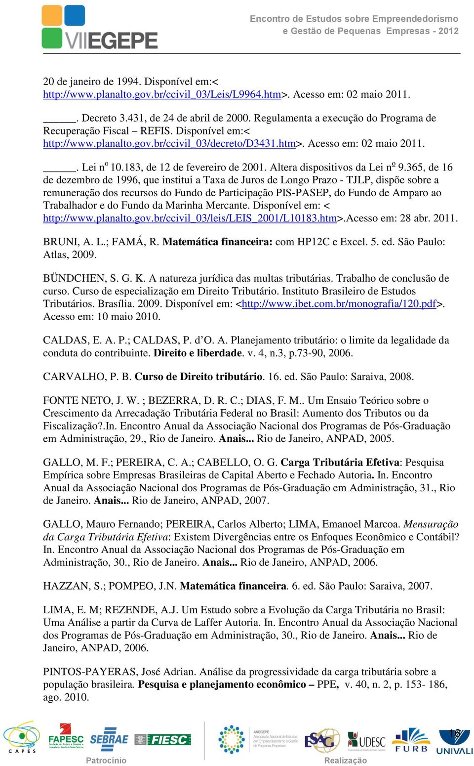 183, de 12 de fevereiro de 2001. Altera dispositivos da Lei n o 9.