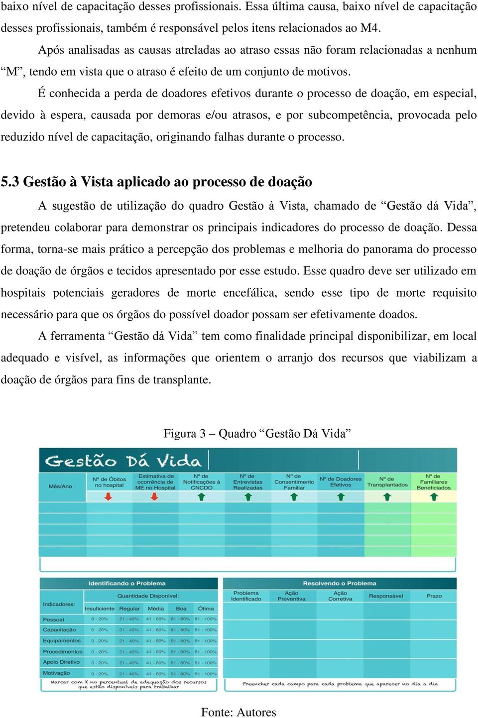 É conhecida a perda de doadores efetivos durante o processo de doação, em especial, devido à espera, causada por demoras e/ou atrasos, e por subcompetência, provocada pelo reduzido nível de