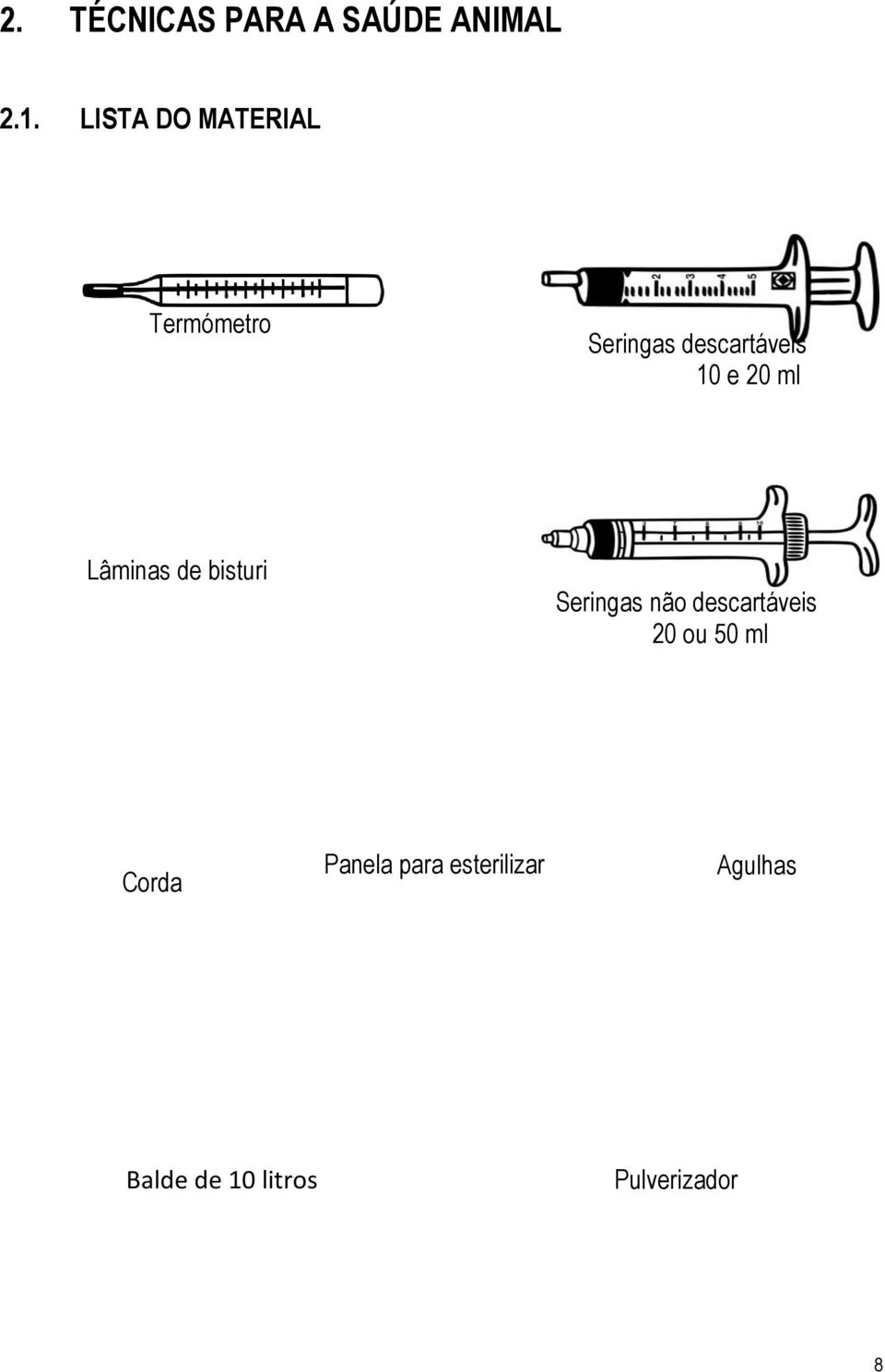 20 ml Lâminas de bisturi Seringas não descartáveis 20 ou