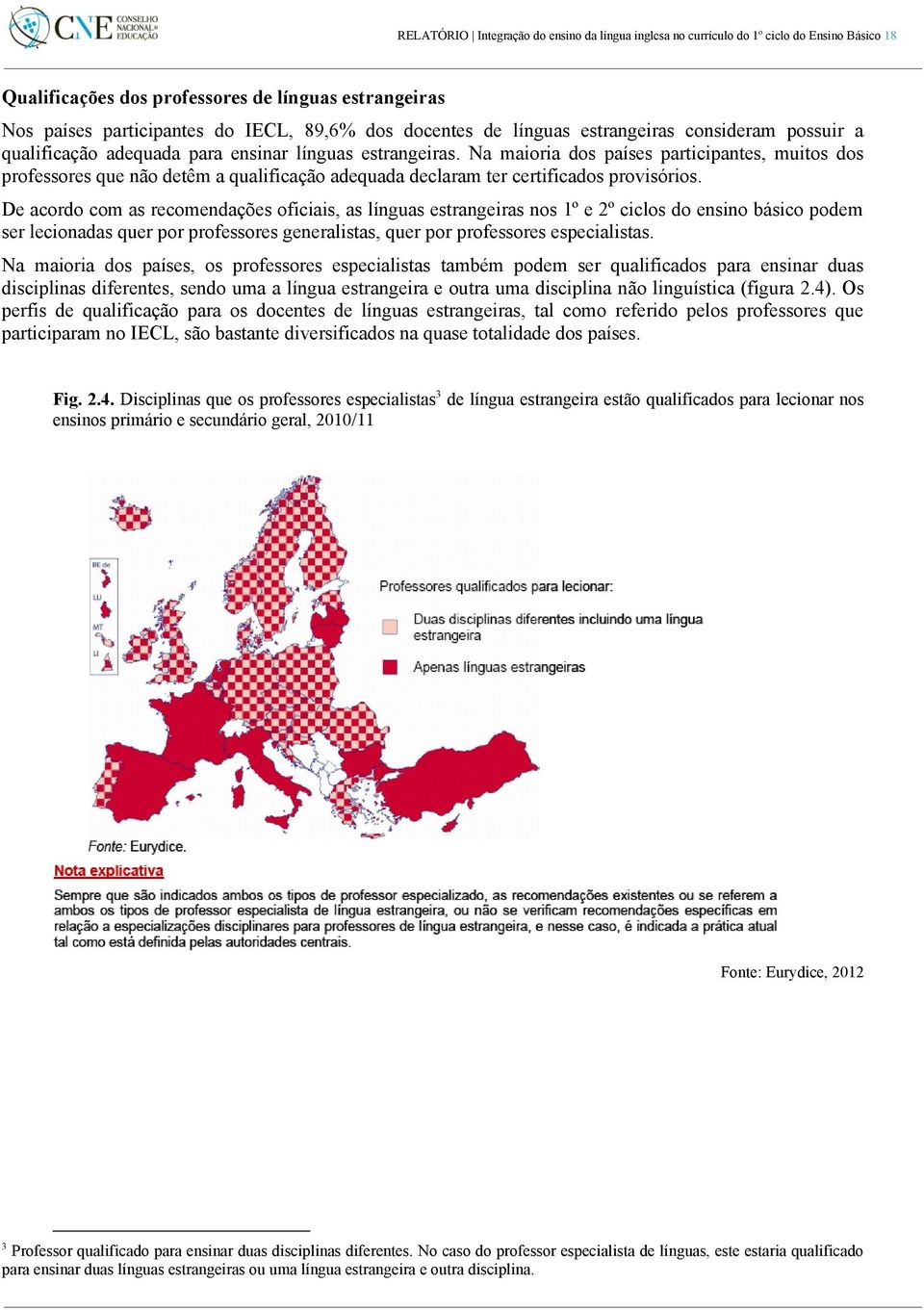 Na maioria dos países participantes, muitos dos professores que não detêm a qualificação adequada declaram ter certificados provisórios.