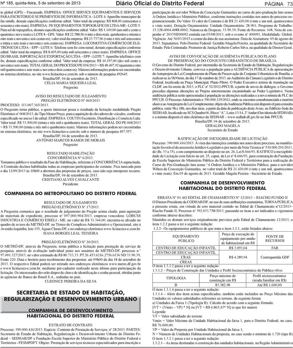 Valor total da empresa: R$ 868,00 (oitocentos e sessenta e oito reais). EMPRESA: JW EQUIPAMENTOS TOPOGRÁFICOS LTDA-ME - LOTE 5: Para sol de topografica, demais especificações conforme edital.