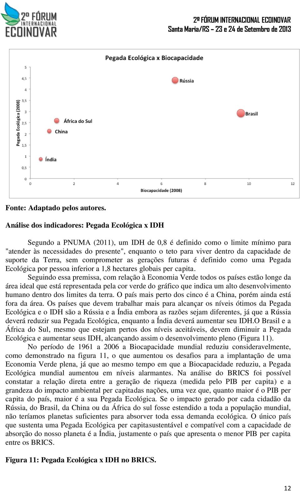 capacidade de suporte da Terra, sem comprometer as gerações futuras é definido como uma Pegada Ecológica por pessoa inferior a 1,8 hectares globais per capita.