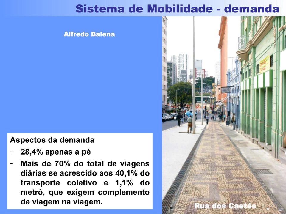 diárias se acrescido aos 40,1% do transporte coletivo e 1,1%