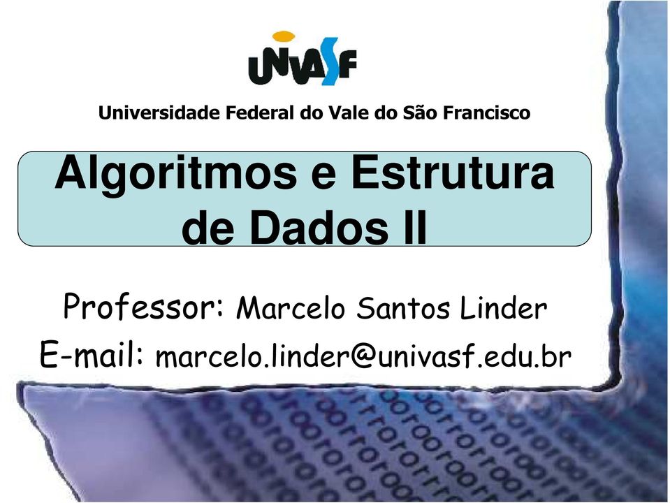Dados II Professor: Marcelo Santos