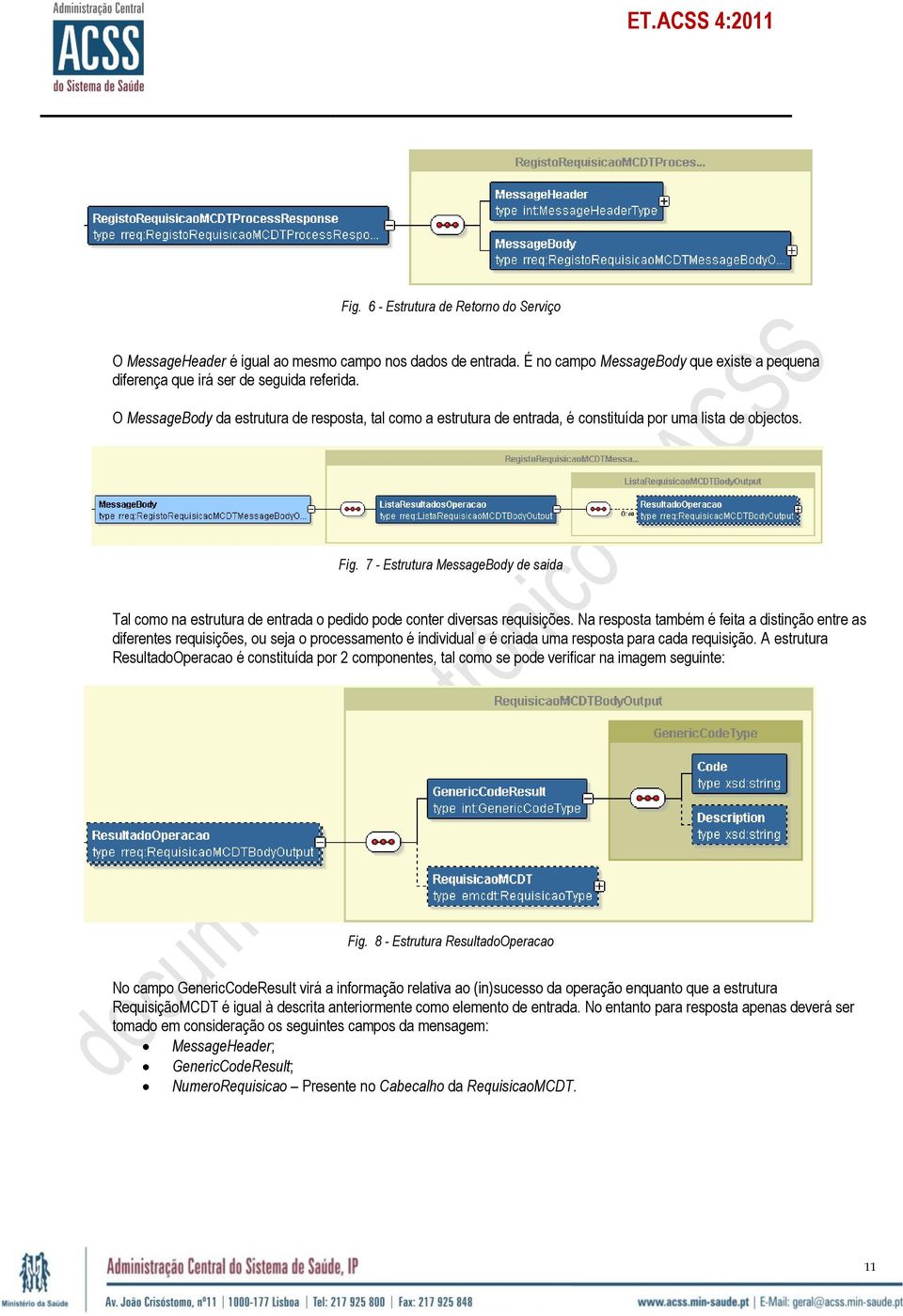 7 - Estrutura MessageBody de saida Tal como na estrutura de entrada o pedido pode conter diversas requisições.