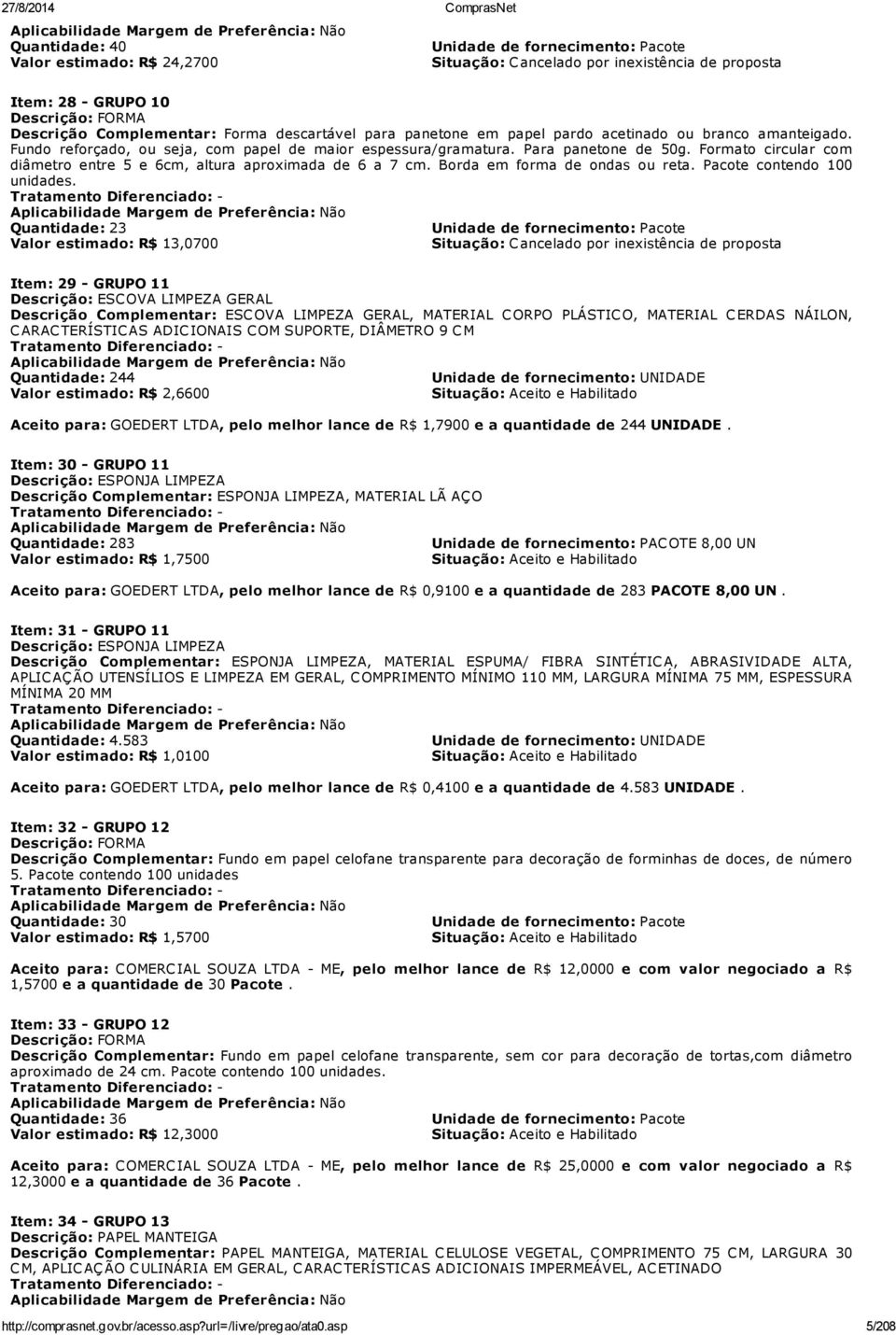 Formato circular com diâmetro entre 5 e 6cm, altura aproximada de 6 a 7 cm. Borda em forma de ondas ou reta. Pacote contendo 100 unidades.