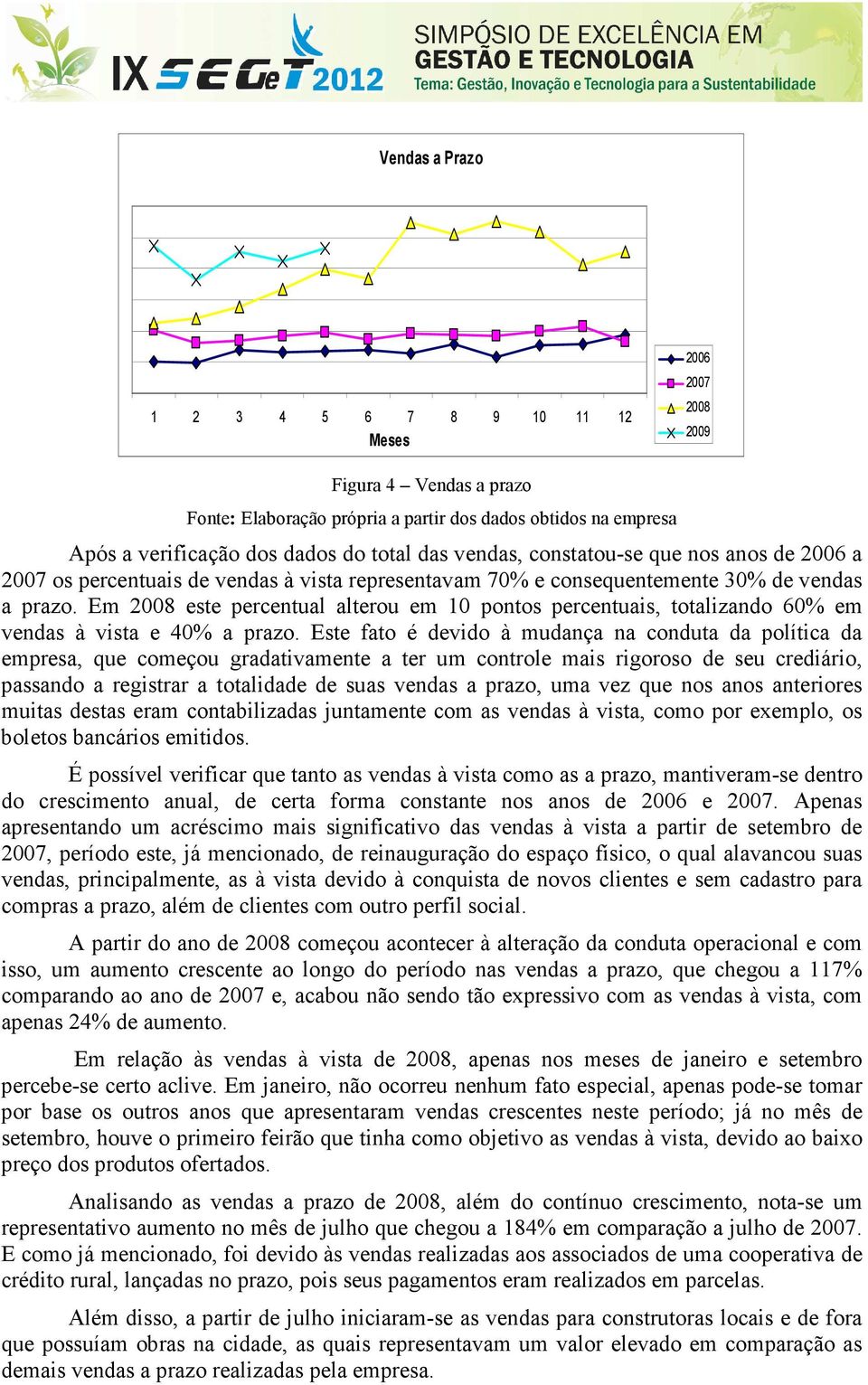 Este fato é devido à mudança na conduta da política da empresa, que começou gradativamente a ter um controle mais rigoroso de seu crediário, passando a registrar a totalidade de suas vendas a prazo,