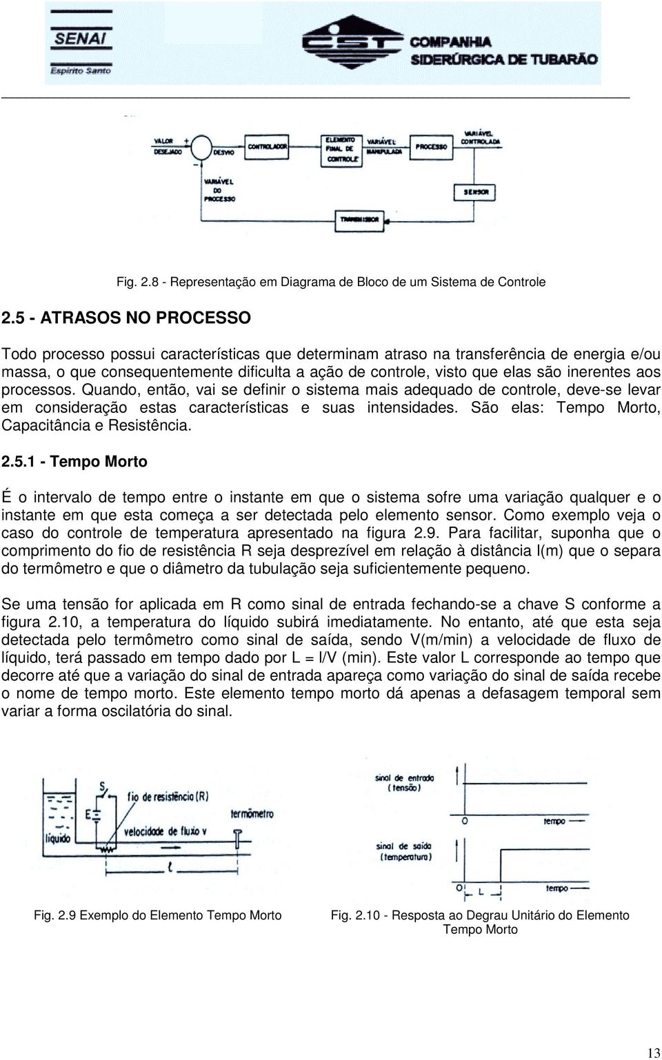 inerentes aos processos. Quando, então, vai se definir o sistema mais adequado de controle, deve-se levar em consideração estas características e suas intensidades.