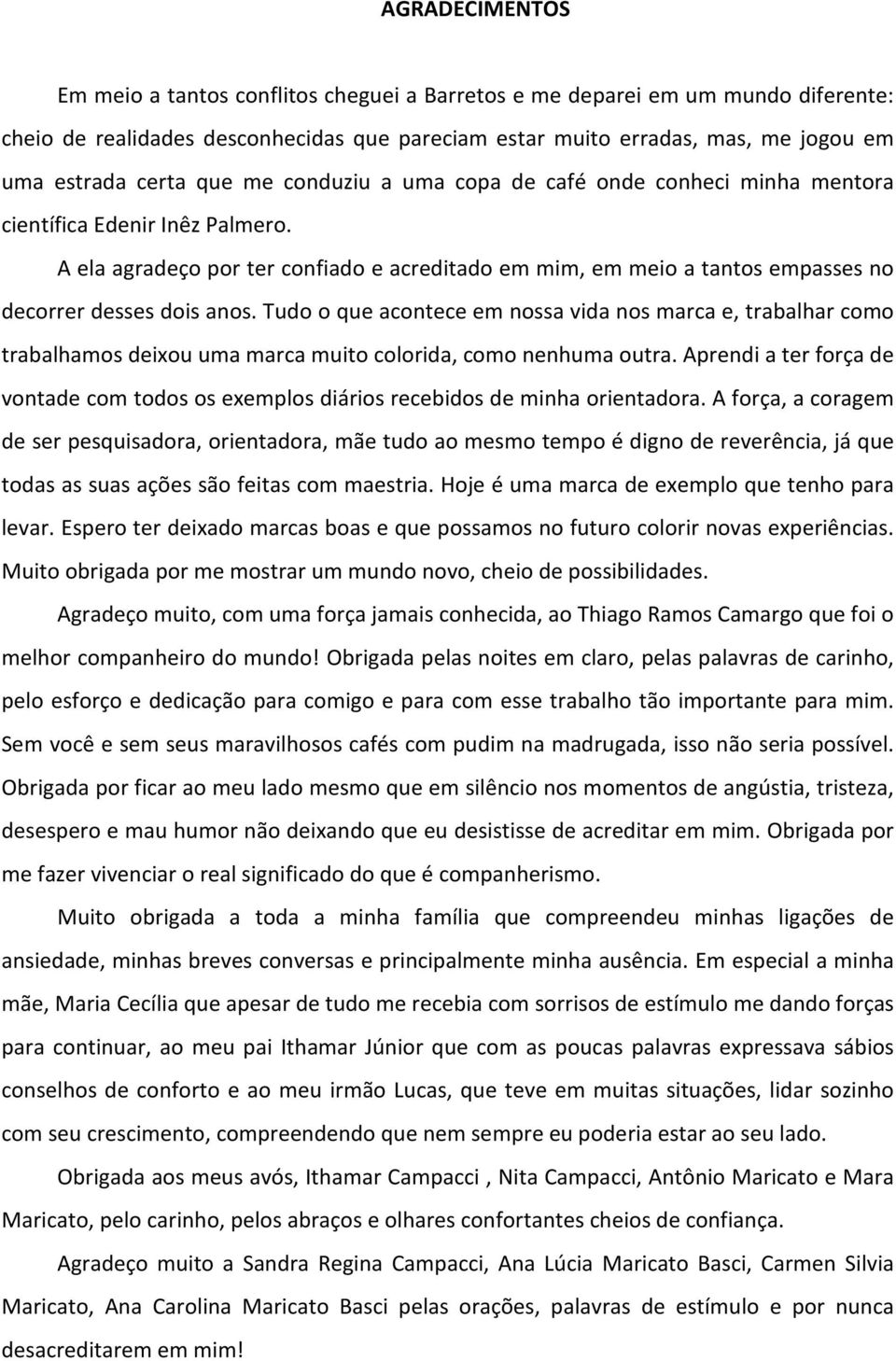 A ela agradeço por ter confiado e acreditado em mim, em meio a tantos empasses no decorrer desses dois anos.