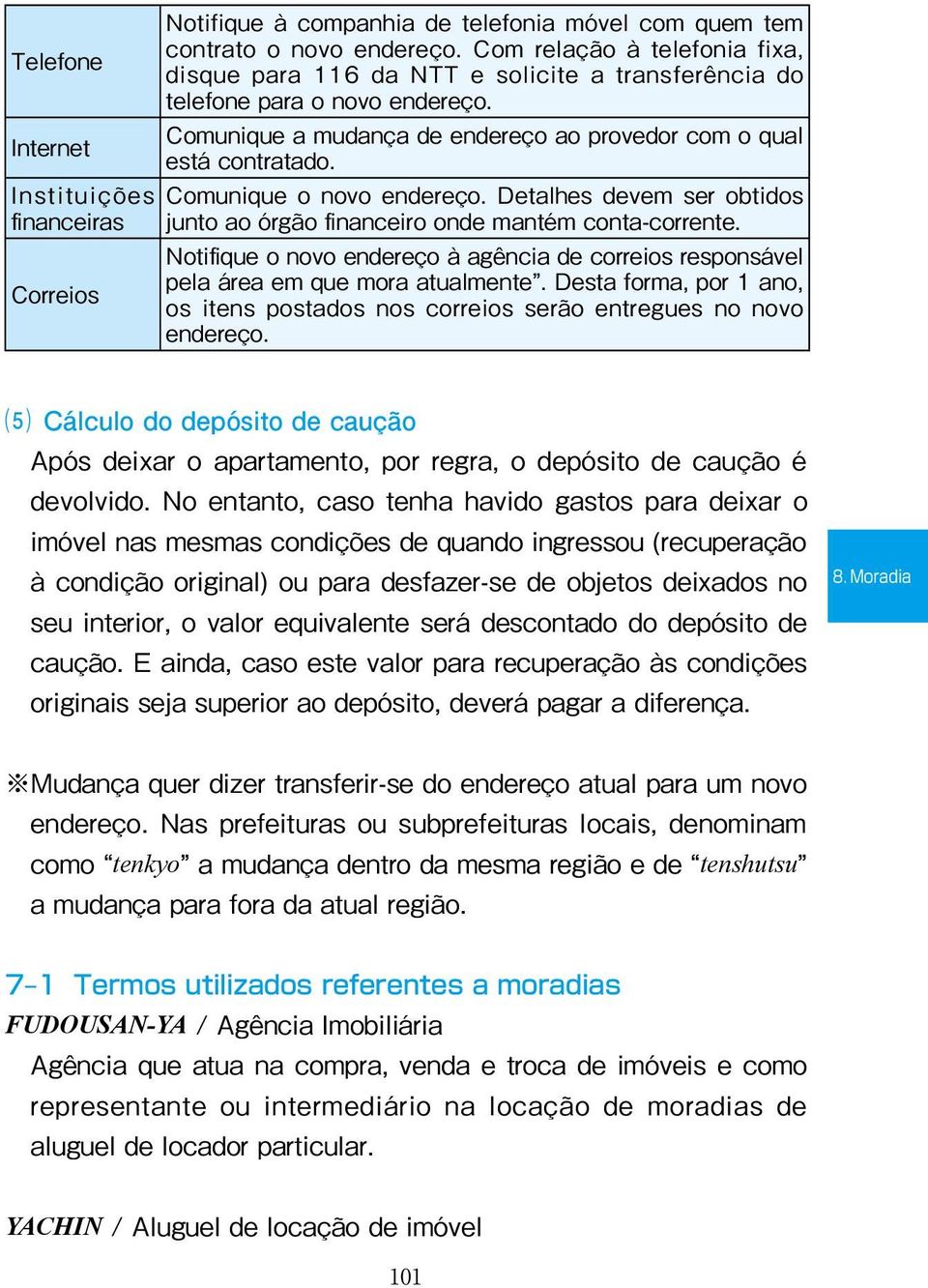 Comunique o novo endereço. Detalhes devem ser obtidos junto ao órgão financeiro onde mantém conta-corrente.