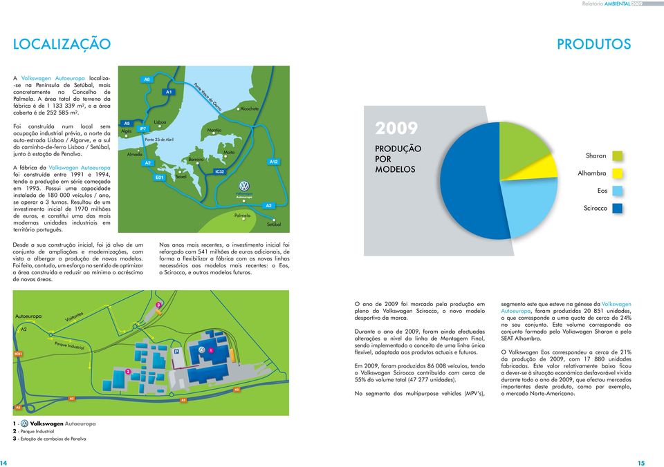 Foi construída num local sem ocupação industrial prévia, Oeiras a norte da auto-estrada Lisboa / Algarve, e a sul do caminho-de-ferro Lisboa / Setúbal, junto à estação de Penalva.