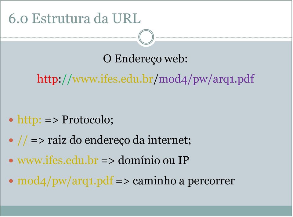 pdf http: => Protocolo; // => raiz do endereço da