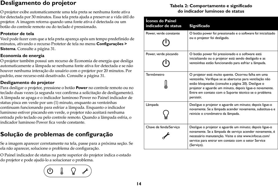 Protetor de tela Você pode fazer com que a tela preta apareça após um tempo predefinido de minutos, ativando o recurso Protetor de tela no menu Configurações > Sistema. Consulte a página 31.