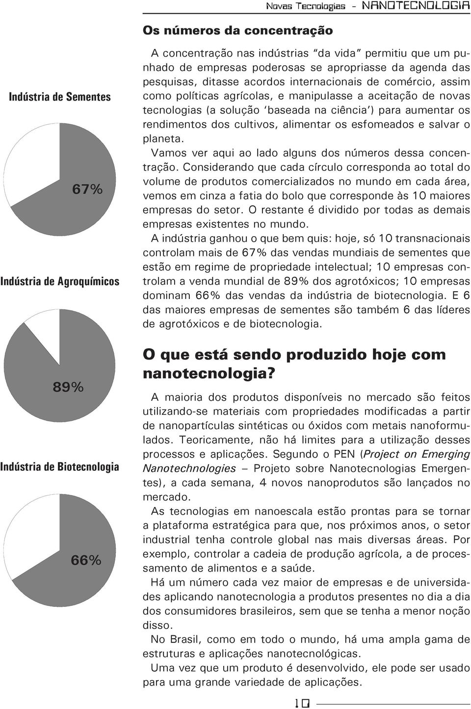 cênca ) para aumentar os rendmentos dos cultvos, almentar os esfomeados e salvar o planeta. Vamos ver aqu ao lado alguns dos números dessa concentração.