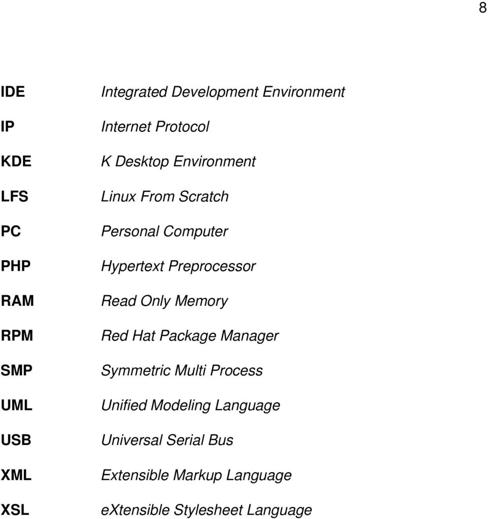 Preprocessor Read Only Memory Red Hat Package Manager Symmetric Multi Process Unified